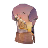 Sunset Cruise Women's Tee, Vacation Shirt, Nautical Apparel, Summer Wear, Ocean Vibes, Beach Trip Top