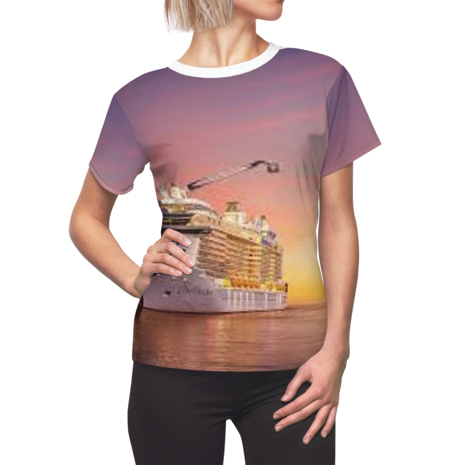 Sunset Cruise Women's Tee, Vacation Shirt, Nautical Apparel, Summer Wear, Ocean Vibes, Beach Trip Top