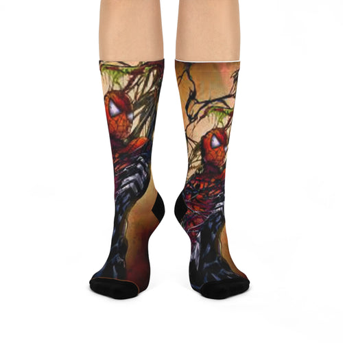 Spiderman Engulfed in Venom Crew Socks