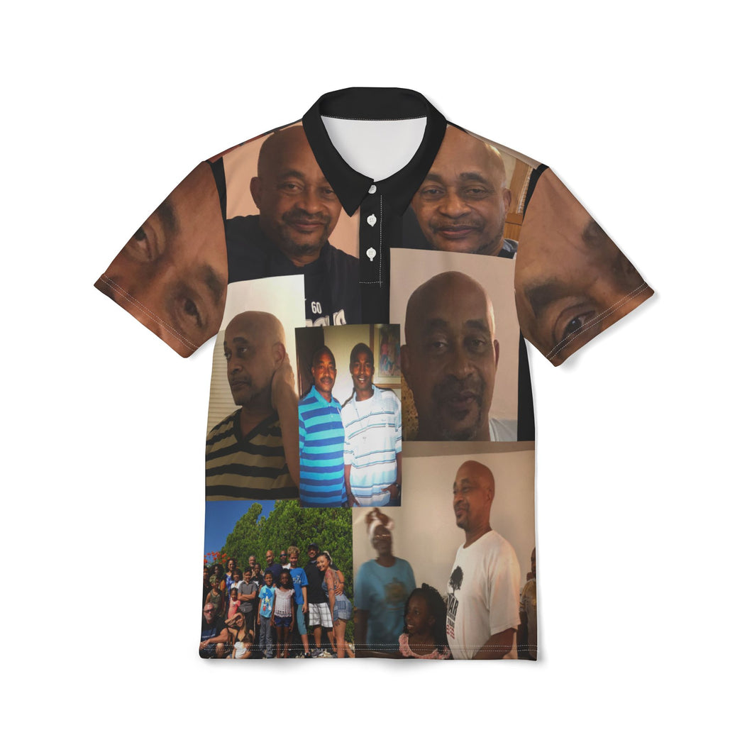 Personalized Photo Polo Shirt, Custom Collage Tee, Unique Gift for Him, Family Reunion Wear, Father's Day Surprise