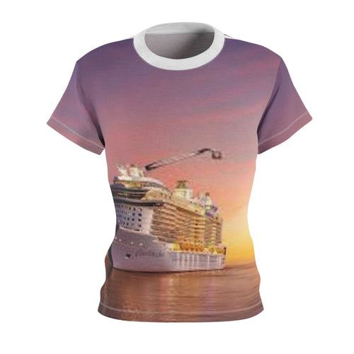 Sunset Cruise Women's Tee, Vacation Shirt, Nautical Apparel, Summer Wear, Ocean Vibes, Beach Trip Top