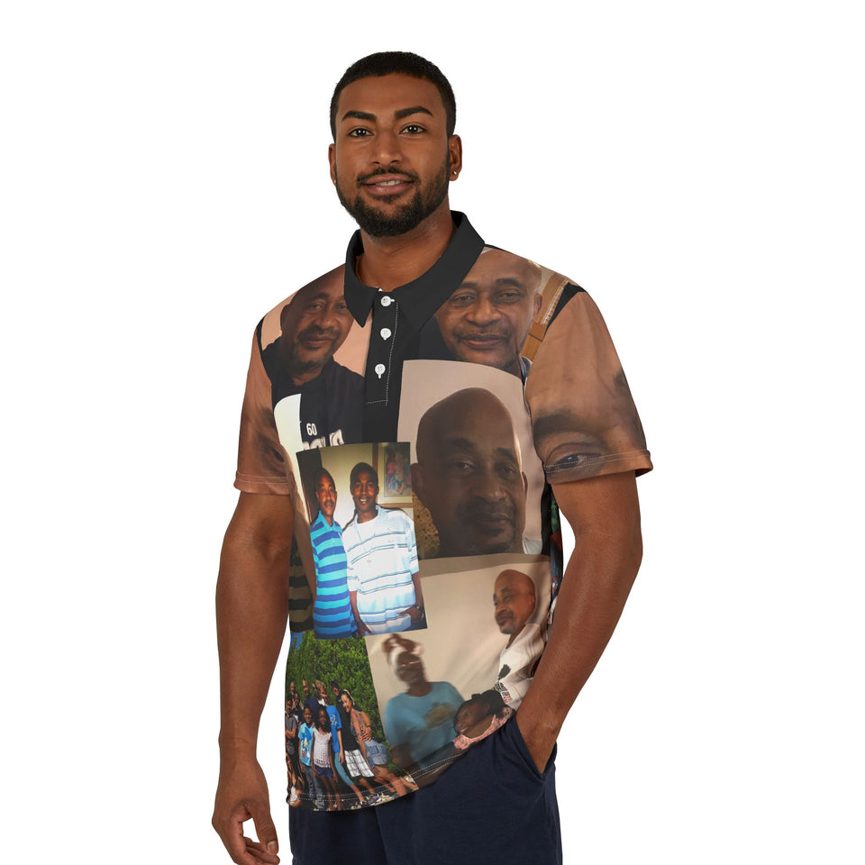 Personalized Photo Polo Shirt, Custom Collage Tee, Unique Gift for Him, Family Reunion Wear, Father's Day Surprise