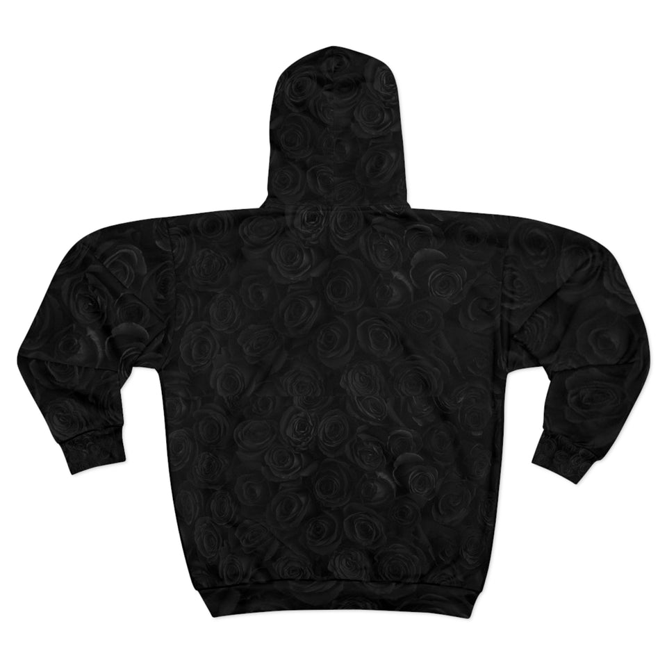 Black Rose Unisex Zip Hoodie