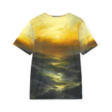 Men's Artistic Sports Jersey, Ocean Sunrise AOP Tee, Casual Wear, Unique Gift for Athletes, Beach Lover Apparel