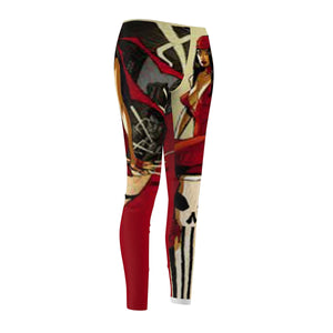 Women's Cut & Sew Casual Leggings - Crane Kick Brain