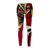 Women's Cut & Sew Casual Leggings - Crane Kick Brain