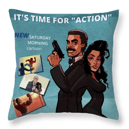 Action Jackson cartoons - Throw Pillow