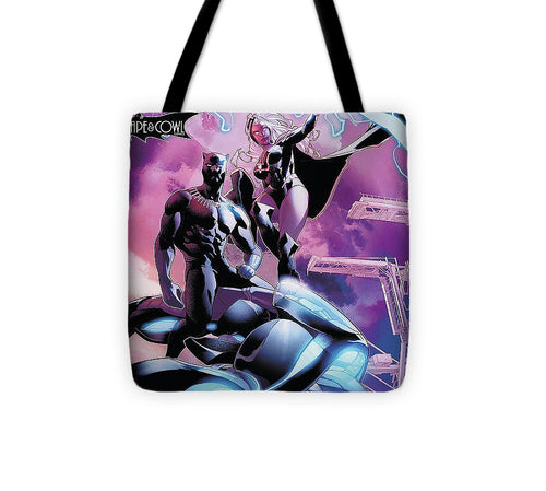 Black Panther and and Storm Electric Purple - Tote Bag