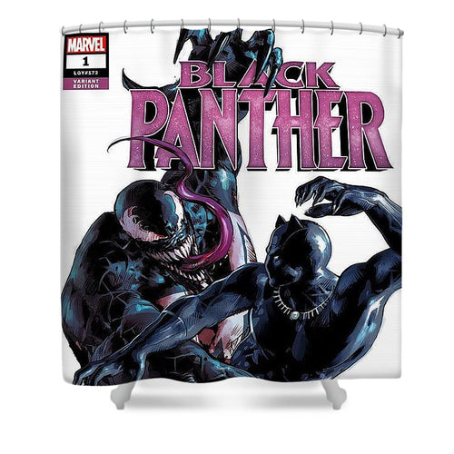Black Panther Vs Venom - Shower Curtain