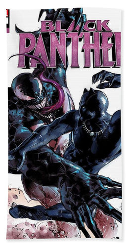 Black Panther Vs Venom - Beach Towel