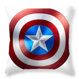 Capt America - Throw Pillow - Crane Kick Brain