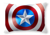 Capt America - Throw Pillow - Crane Kick Brain