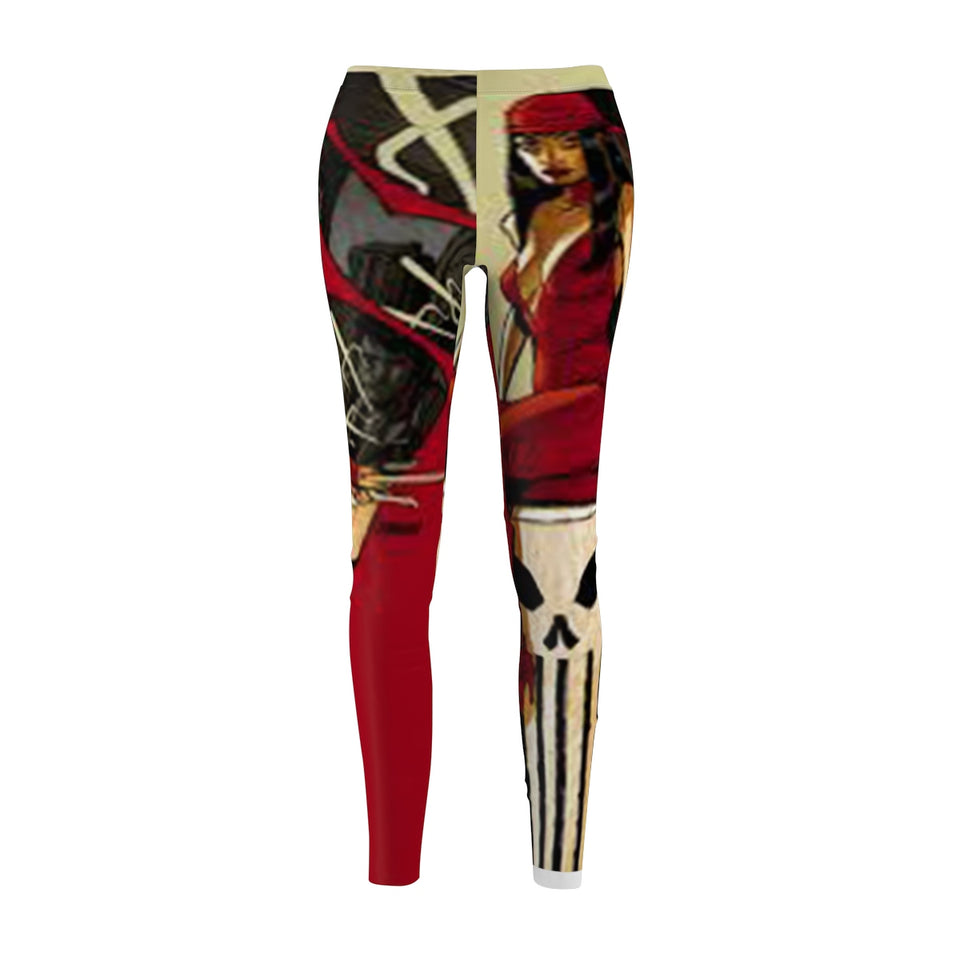 Women's Cut & Sew Casual Leggings - Crane Kick Brain