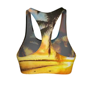 Women's Cut & Sew Sports Bra - Crane Kick Brain