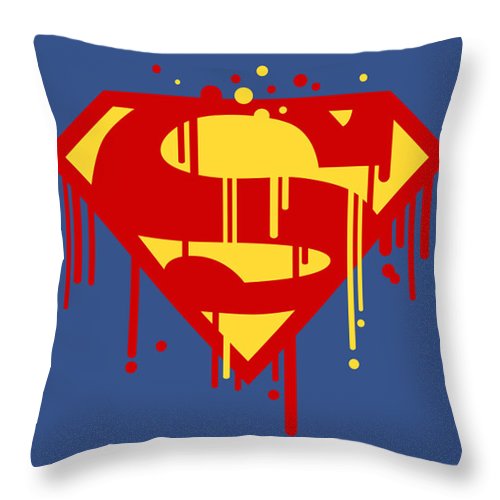 Kal El Drippin - Throw Pillow - Crane Kick Brain