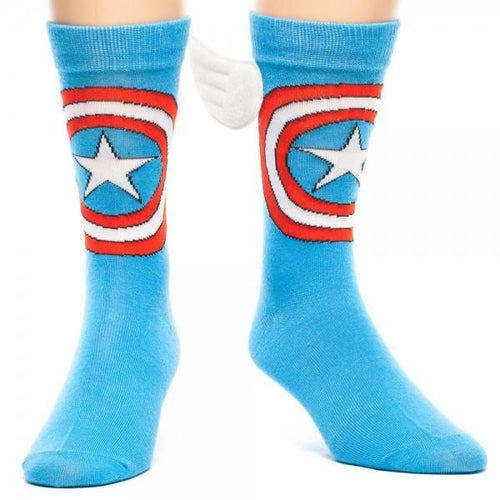 Marvel Captain America Crew Socks with Wings - Crane Kick Brain