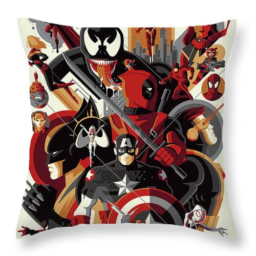 Modern Age of Marvel - Throw Pillow