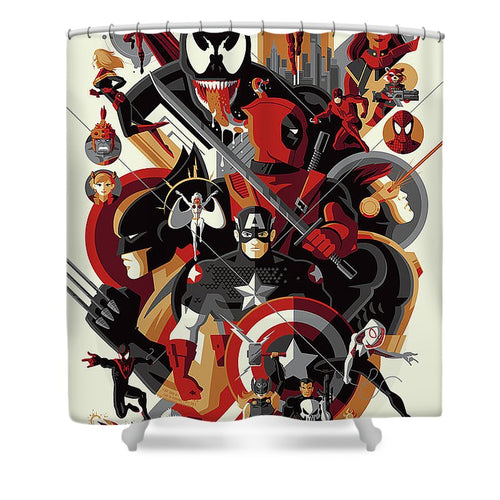 Modern Age of Marvel - Shower Curtain
