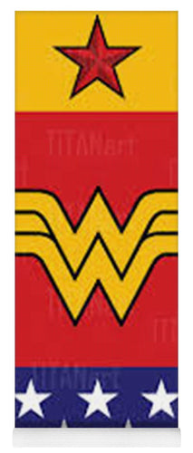 Old School Wonder Woman - Yoga Mat - Crane Kick Brain