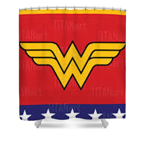 Old School Wonder Woman - Shower Curtain - Crane Kick Brain