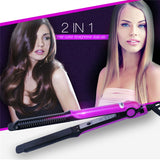 Electric Flat Iron Straightening & Curling Wand - Crane Kick Brain