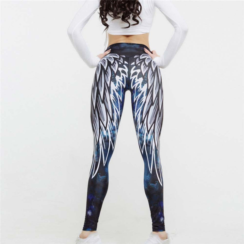 Angel Wing Yoga Leggings - Crane Kick Brain